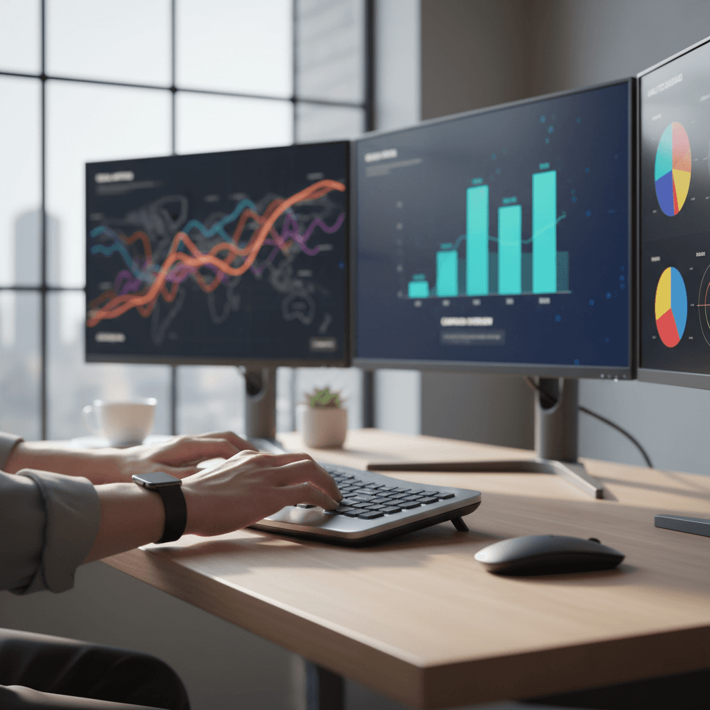 Marketing specialist monitoring campaign performance metrics